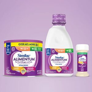 Similac Alimentum with 2'-FL HMO Hypoallergenic Infant Formula, for Food Allergies and Colic, Suitable for Lactose Sensitivity, Baby Formula Powder, 12.1-oz Can