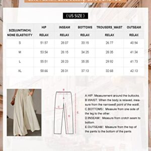 Dokotoo 2023 Stylish Women's Plus Size Wide Leg Palazzo Pants Spring Summer Lightweight Sport Elastic High Waist Yoga Pant with 2 Side Pockets for Women Green XL