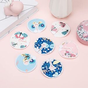 32 Pieces G Tube Pads Holder Cotton Pads for Feeding Support Abdominal G Tube Button Covers Reusable Feeding Tube Supplies Soft G Tube Covers for Breastfeeding Nursing Care, 4 Designs (Butterfly)