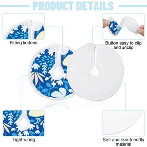 32 Pieces G Tube Pads Holder Cotton Pads for Feeding Support Abdominal G Tube Button Covers Reusable Feeding Tube Supplies Soft G Tube Covers for Breastfeeding Nursing Care, 4 Designs (Butterfly)