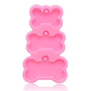 diarypiece pet dogs cats tag bone shaped keyring epoxy resin mold,key chain pendant silicone mould