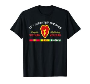 25th infantry division vietnam veteran tropic lightning t-shirt