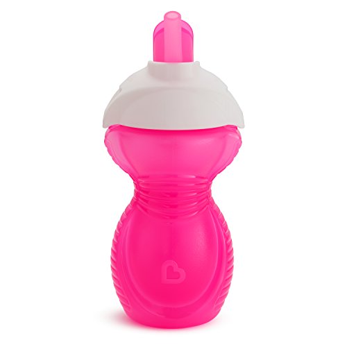 Munchkin® Click Lock™ Flip Straw Toddler Cup, 9 Ounce, Pink