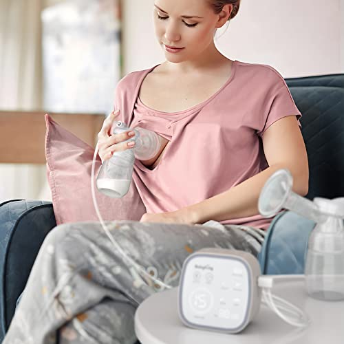 Breast Pump, BabyKing Electric Breast Pump with 3 Modes & 15 Levels, Pain Free Strong Suction Power Touch Panel High Definition Display, Ultra-Quiet Rechargeable for Travel & Home