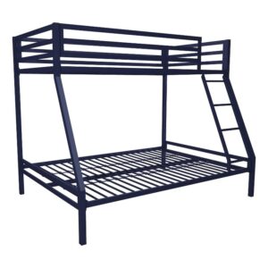 dhp mainstays premium twin over full metal bunk bed in blue