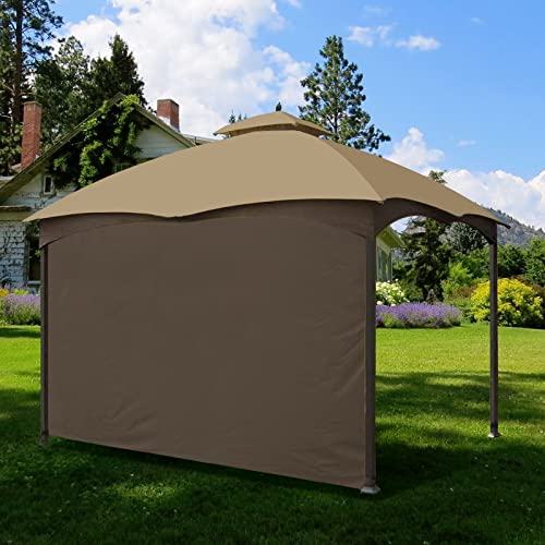 Gazebo Universal Replacement Privacy Curtain, OLILAWN 10' x 12' Privacy Canopy Side Wall, Replacement Gazebo Shade Curtain Privacy Panel for Canopy Gazebo 10x12, One Side Only, Brown