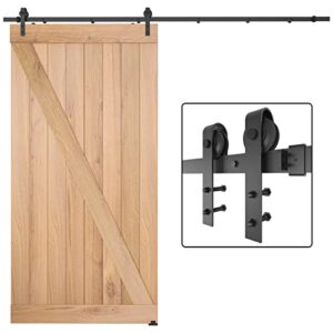 dondelight barn door hardware kit 8ft, sliding door track hardware set for interior & exterior doors