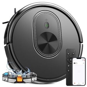 robot vacuum and mop combo, 3 in 1 mopping robotic vacuum with schedule, app/bluetooth/alexa, 1600pa max suction, self-charging robot vacuum cleaner, slim, ideal for hard floor, pet hair, carpet