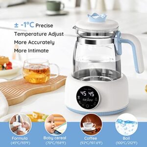 Sejoy Baby Formula Kettle Warm Water Dispenser for Making Formula Bottle Within 20s, Traditional Baby Bottle Warmer Replacement, Accurate Temperature Control, Boil-Dry Protection, 72h Keep Warm, 1.2L