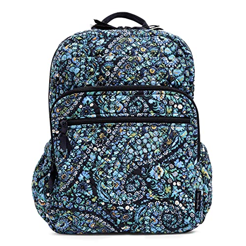 Vera Bradley Women's Cotton XL Campus Backpack, Dreamer Paisley - Recycled Cotton, One Size