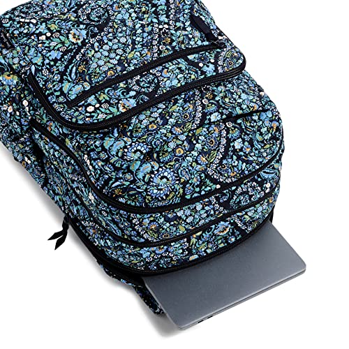 Vera Bradley Women's Cotton XL Campus Backpack, Dreamer Paisley - Recycled Cotton, One Size