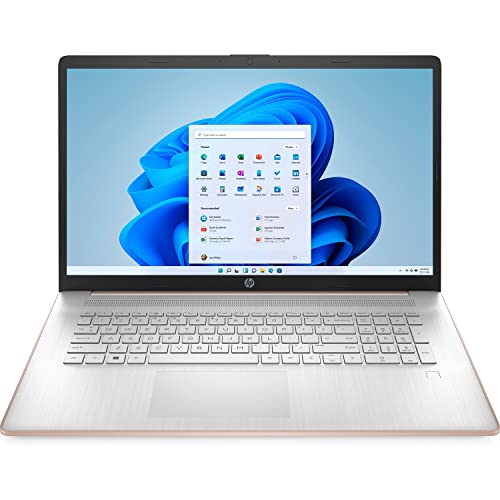 HP Laptop 17-cn0053ds 17.3" FHD(1920 x 1080) IPS, Intel Celeron N4120, Intel UHD Graphics 600, 4GB DDR4 RAM, 128GB SSD Storage, Windows 11 Home, Pale Rose (Renewed)