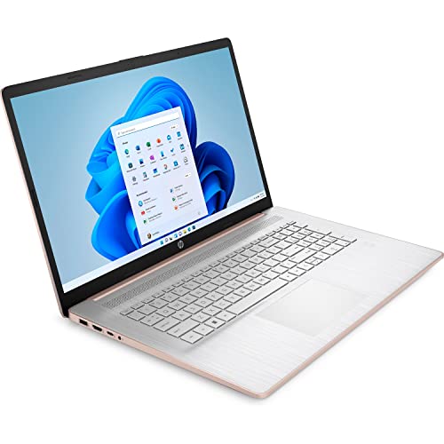 HP Laptop 17-cn0053ds 17.3" FHD(1920 x 1080) IPS, Intel Celeron N4120, Intel UHD Graphics 600, 4GB DDR4 RAM, 128GB SSD Storage, Windows 11 Home, Pale Rose (Renewed)