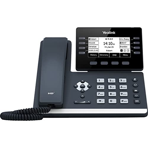 Yealink SIP-T53W IP Phone - Corded - Corded/Cordless - Wi-Fi, Bluetooth - Wall Mountable, Desktop - Classic Gray