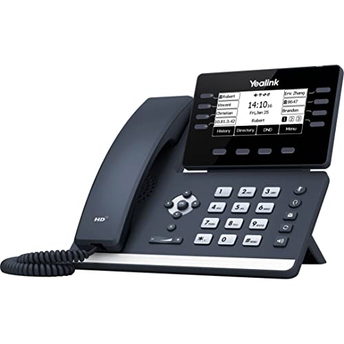 Yealink SIP-T53W IP Phone - Corded - Corded/Cordless - Wi-Fi, Bluetooth - Wall Mountable, Desktop - Classic Gray