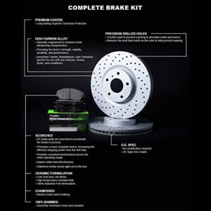 R1 Concepts Front Brakes and Rotors Kit |Front Brake Pads| Brake Rotors and Pads| Performance Sport Brake Pads and Rotors|fits 2003-2011 INFINITI FX35, FX45; Nissan Altima, Maxima, Murano