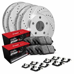 r1 concepts front rear brakes and rotors kit |front rear brake pads| brake rotors and pads| optimum oep brake pads and rotors| hardware kit|fits 2018-2021 ford expedition, f-150; lincoln navigator