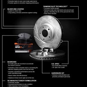 R1 Concepts Front Brakes and Rotors Kit |Front Brake Pads| Brake Rotors and Pads| Super Duty Brake Pads and Rotors| Hardware Kit|fits 1983-1994 Ford Aerostar, Ranger; Mazda B2300, B3000, B4000