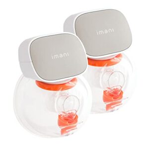 legendairy milk imani i2 wearable electric breast pump hands free - cordless, wireless complete duo kit - 25mm flange, 21mm insert and 7oz capacity - long battery life, auto shut-off - fsa/hsa