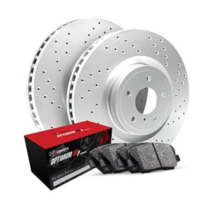 r1 concepts rear brakes and rotors kit |rear brake pads| brake rotors and pads| optimum oep brake pads and rotors|fits 2010-2019 hyundai santa fe, santa fe sport, santa fe xl; kia sorento