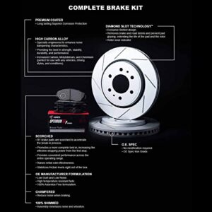 R1 Concepts Front Brakes and Rotors Kit |Front Brake Pads| Brake Rotors and Pads| Optimum OEp Brake Pads and Rotors WLUN1-48166