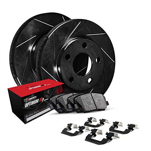 R1 Concepts Front Brakes and Rotors Kit |Front Brake Pads| Brake Rotors and Pads|Optimum OEp Brake Pads and Rotors| Hardware Kit WCUH1-11029