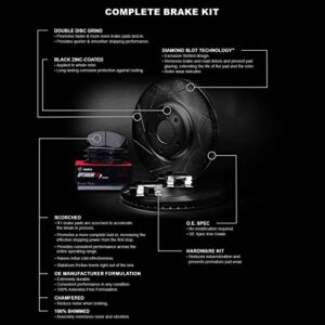 R1 Concepts Front Brakes and Rotors Kit |Front Brake Pads| Brake Rotors and Pads|Optimum OEp Brake Pads and Rotors| Hardware Kit WCUH1-11029