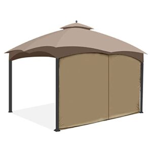 Warmally Gazebo Replacement Privacy Curtain, 10'x12' Side Wall Universal Replacement Curtain, Pavilion Screen Wall for Patio, Garden, Deck, Lawn (One Side Only, Khaki)