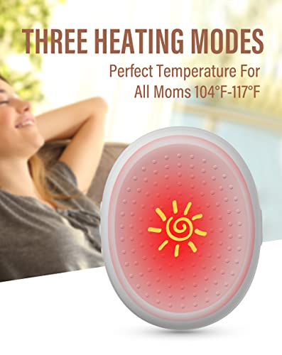 KIDIRA 2-in-1 Warming Lactation Massager, Soft Breast Massager for Breastfeeding, Nursing, Pumping, Breast Warmers with Heat & Vibration for Clogged Ducts, Mastitis, Engorgement, Improve Milk Flow