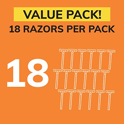 BIC Sensitive 2 Disposable Razors for Men With 2 Blades for Sensitive Skin, 18 Count Value Pack of Shaving Razors