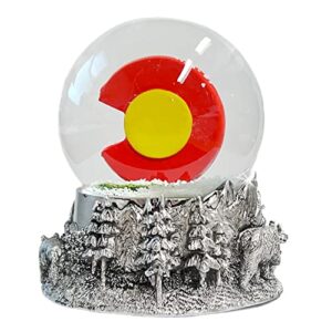 Colorado Snow Globe State Flag and Scene on Base 3.5 Inches Tall