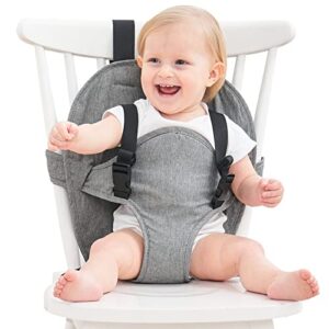 portable safety seat harness for baby high chair, foldable washable cloth harness chair ajustable straps for infant feeding, universal baby dining desk safety harness for travel, home, restaurant
