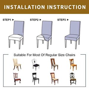 8PCS Dining Chair Covers Stretch Spandex Slipcovers Sexy Leopard High Heel Shoe Removable Washable Dining Room Seat Cover Cushion Protector for Home Hotel Banquet Decor Retro Wildlife Animal Skin