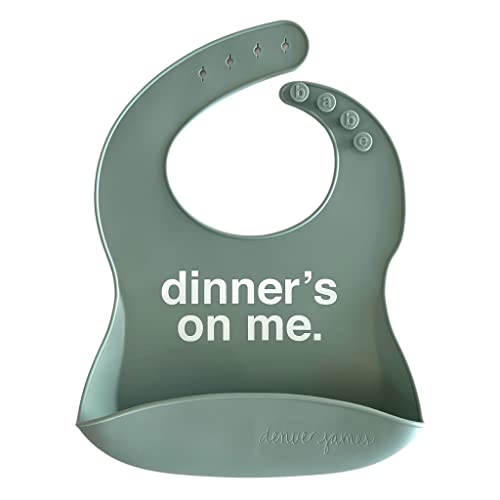Denver James Silicone Feeding Bibs | Dishwasher Safe. Waterproof. Adjustable.