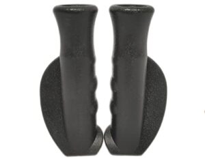 universal rollator hand grip,replacement parts for rollator and wheelchair,universal hand grips anatomical pair for 4-wheel rollator (1pair(left/right),black)