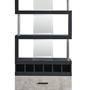 Home Source Jill Zarin Contemporary Bar Cabinet Black