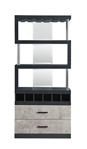 Home Source Jill Zarin Contemporary Bar Cabinet Black