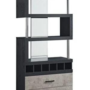 Home Source Jill Zarin Contemporary Bar Cabinet Black