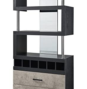 Home Source Jill Zarin Contemporary Bar Cabinet Black