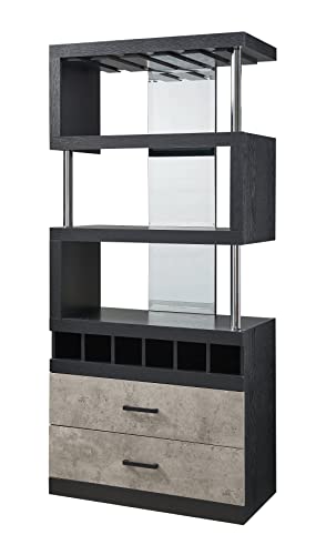 Home Source Jill Zarin Contemporary Bar Cabinet Black