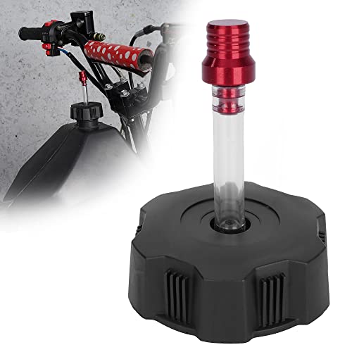 Dirt Bike Thread Gas Tank Cap with Red Gas Cap Vent Tube for 50cc 70cc 90cc 110cc 125cc ATV Quad 4 Wheeler TaoTao Sunl Coolster 3050C 3125R 110B Kazuma Baja Yamoto Eagle ICEbear Peace RPS Vitacci JCL