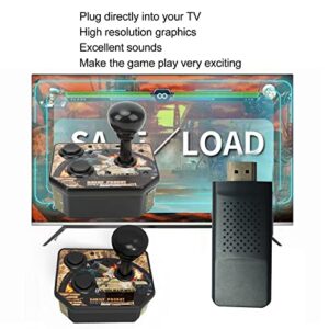 Luqeeg Double Joystick Game Console, Handheld Game Console Arcade Game Console with Various Classic Games Double Player Joystick Game Controller Gaming System, Plug & Play (Black)