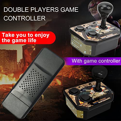 Luqeeg Double Joystick Game Console, Handheld Game Console Arcade Game Console with Various Classic Games Double Player Joystick Game Controller Gaming System, Plug & Play (Black)