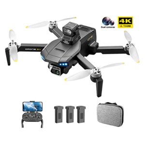 sikiwind RC Drone, Remote Control Quadcopter with 4K HD EIS Dual Camera GPS 4CH, Remote Control Drone Brushless Motor Aerial Photography 6-axis Gyroscope Toys for Kids