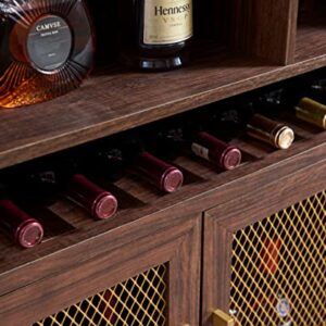 Home Source Contemporary Home Bar Shelf Walnut