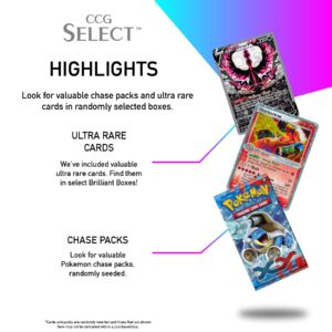 CCG Select | Brilliant Box | 2 Booster Packs + 2 Ultra Rare | Fully Compatible with Pokemon Cards