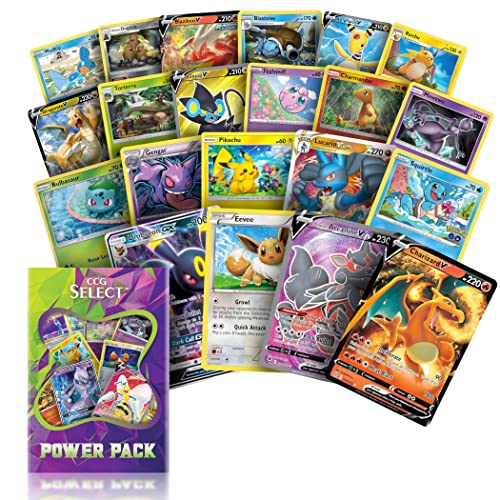 CCG Select | Power Pack | 50+ Cards | 4 Holos or Rares | 1 Ultra Rare | Fully Compatible with Pokemon