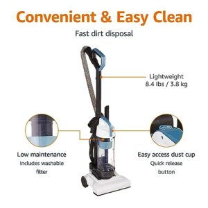 Amazon Basics Upright Bagless Lightweight Vacuum Cleaner, White