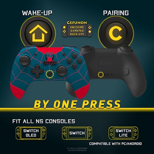 Gefunon Switch Controller, Wireless Controller Compatible with Nintendo Switch/Lite/OLED, Miles TheEnd Edition Game Control with Turbo, Motion Control, HD Rumble