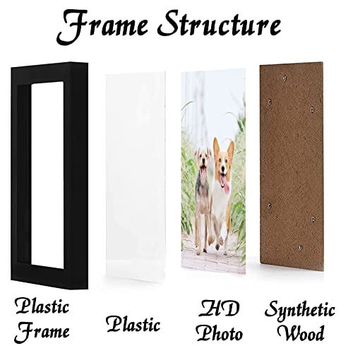 icariery Black 12x16 Picture Frame Set of 2, High Transparent Picture Frames for 12 x 16 Photo Canvas Collage Poster Certificate Wall Gallery Horizontal Vertical 12 By 16